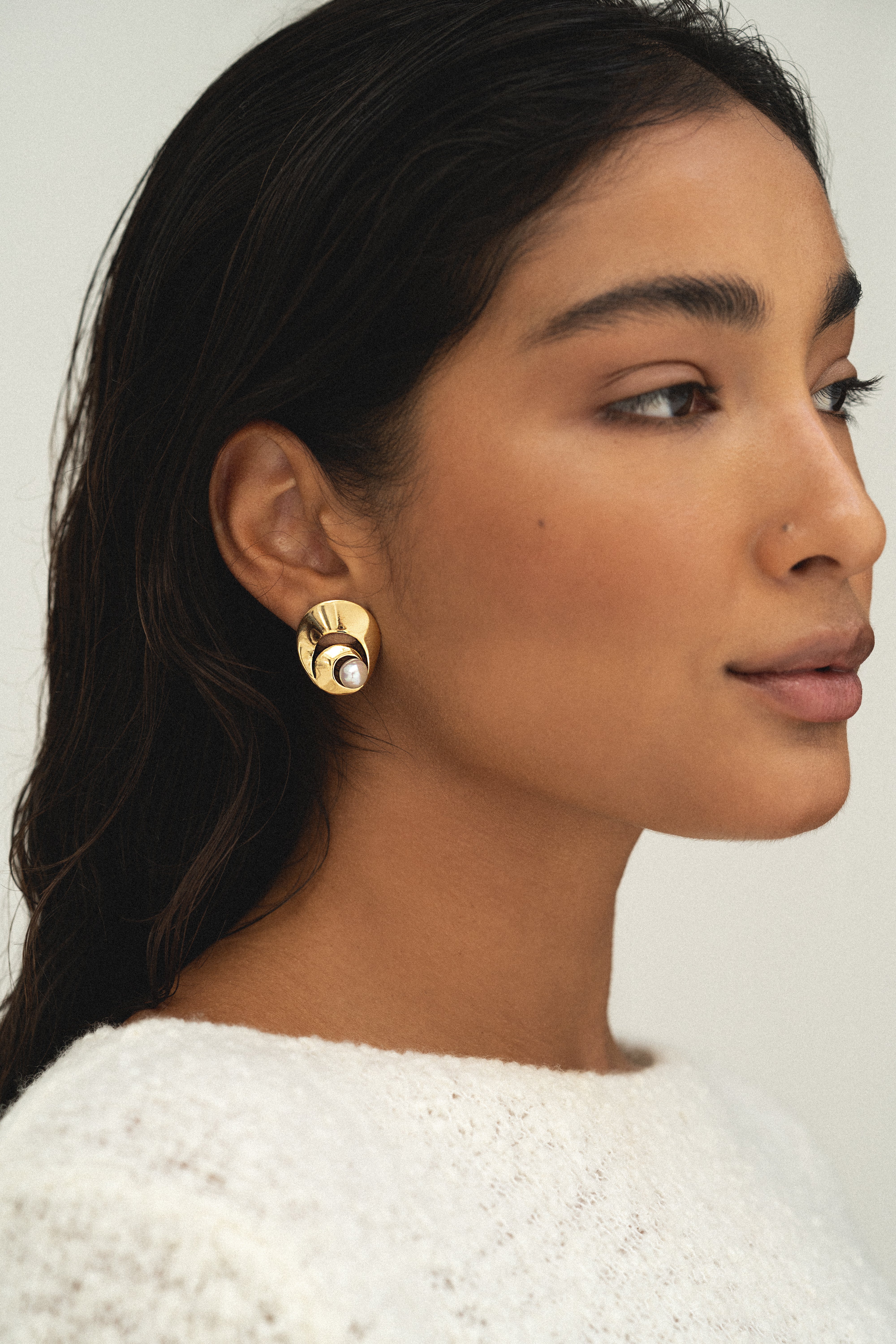 Brincos Pearl Shell Polidos - Brincos | Vangloria Jewelry Design